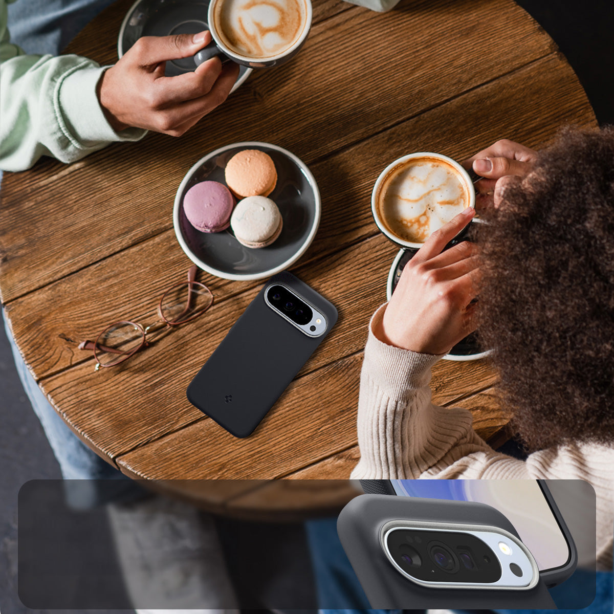 Handyhülle für Google Pixel 10 Pro XL, Spigen Nano Pop Mag mit MagSafe, Schwarz und Grau
