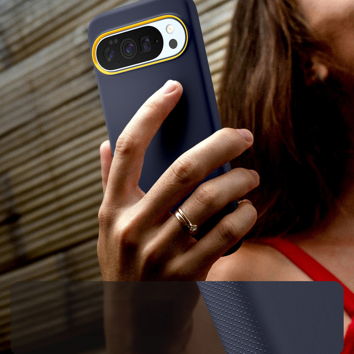 Handyhülle für Google Pixel 10 Pro XL, Spigen Nano Pop Mag mit MagSafe, Dunkelblau und Gelb