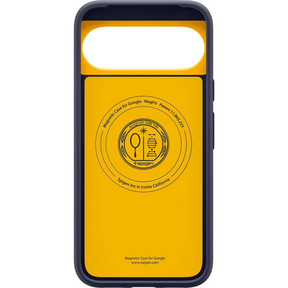 Handyhülle für Google Pixel 10 Pro XL, Spigen Nano Pop Mag mit MagSafe, Dunkelblau und Gelb