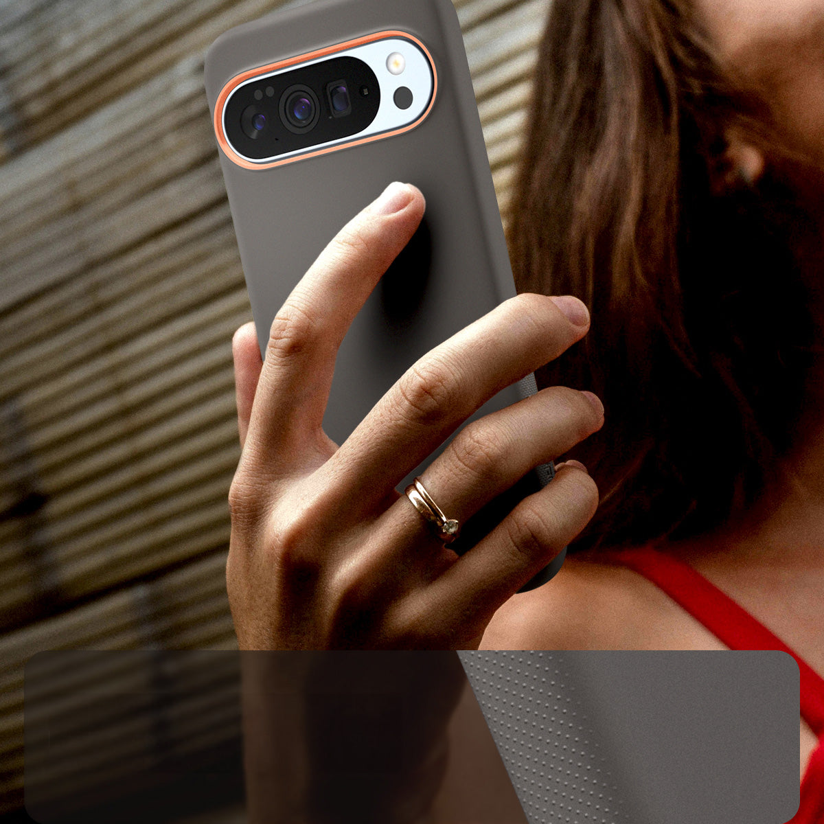 Handyhülle für Pixel 10 Pro XL, Spigen Nano Pop Mag mit MagSafe, Grau-Orange
