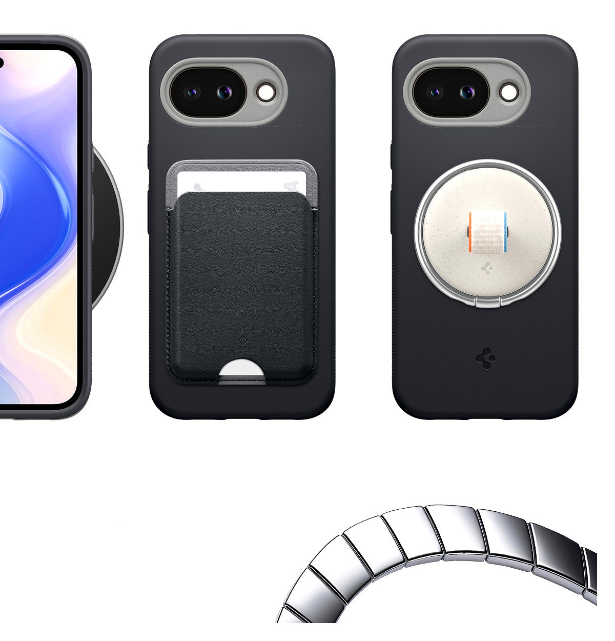 Handyhülle für Google Pixel 10a, Spigen Nano Pop Mag mit MagSafe, Schwarz-Grau