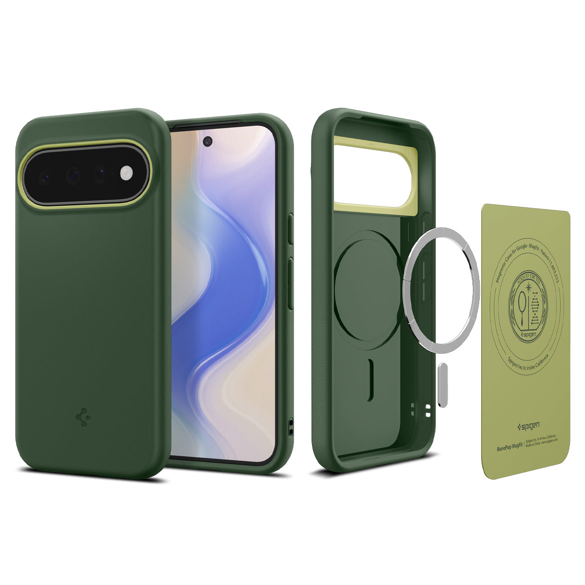 Handyhülle für Google Pixel 11, Spigen Nano Pop Mag mit MagSafe, Grün