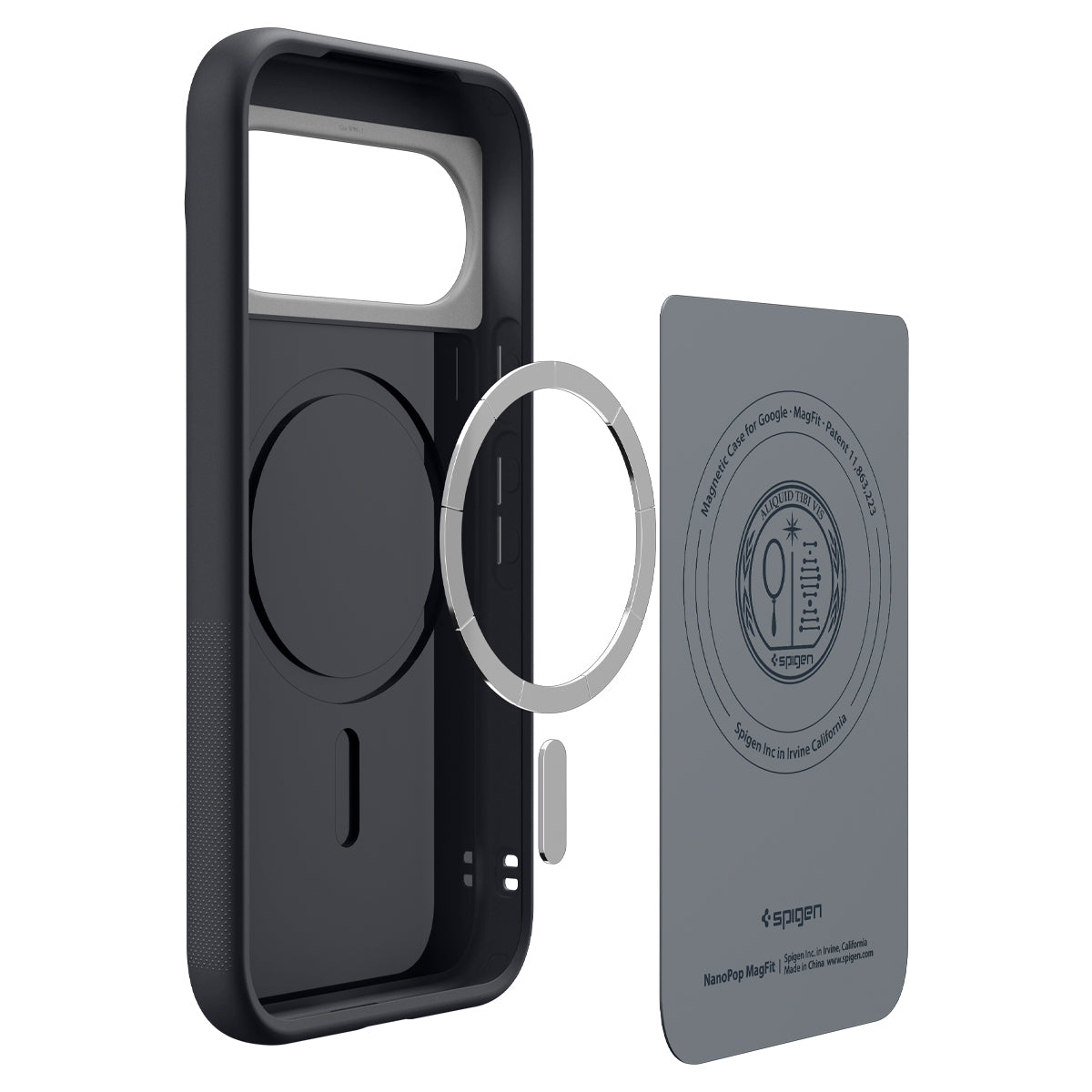Handyhülle für Google Pixel 11, Spigen Nano Pop Mag mit MagSafe, Schwarz