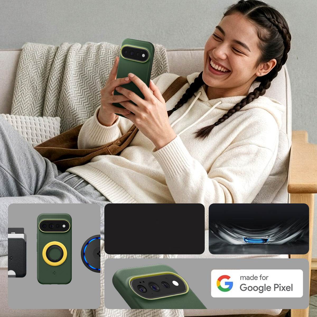 Handyhülle für Google Pixel 11 Pro, Spigen Nano Pop Mag mit MagSafe, Grün