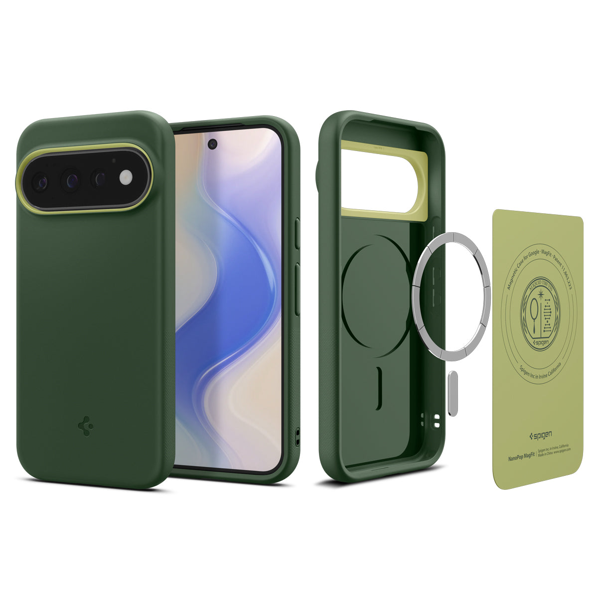 Handyhülle für Google Pixel 11 Pro, Spigen Nano Pop Mag mit MagSafe, Grün