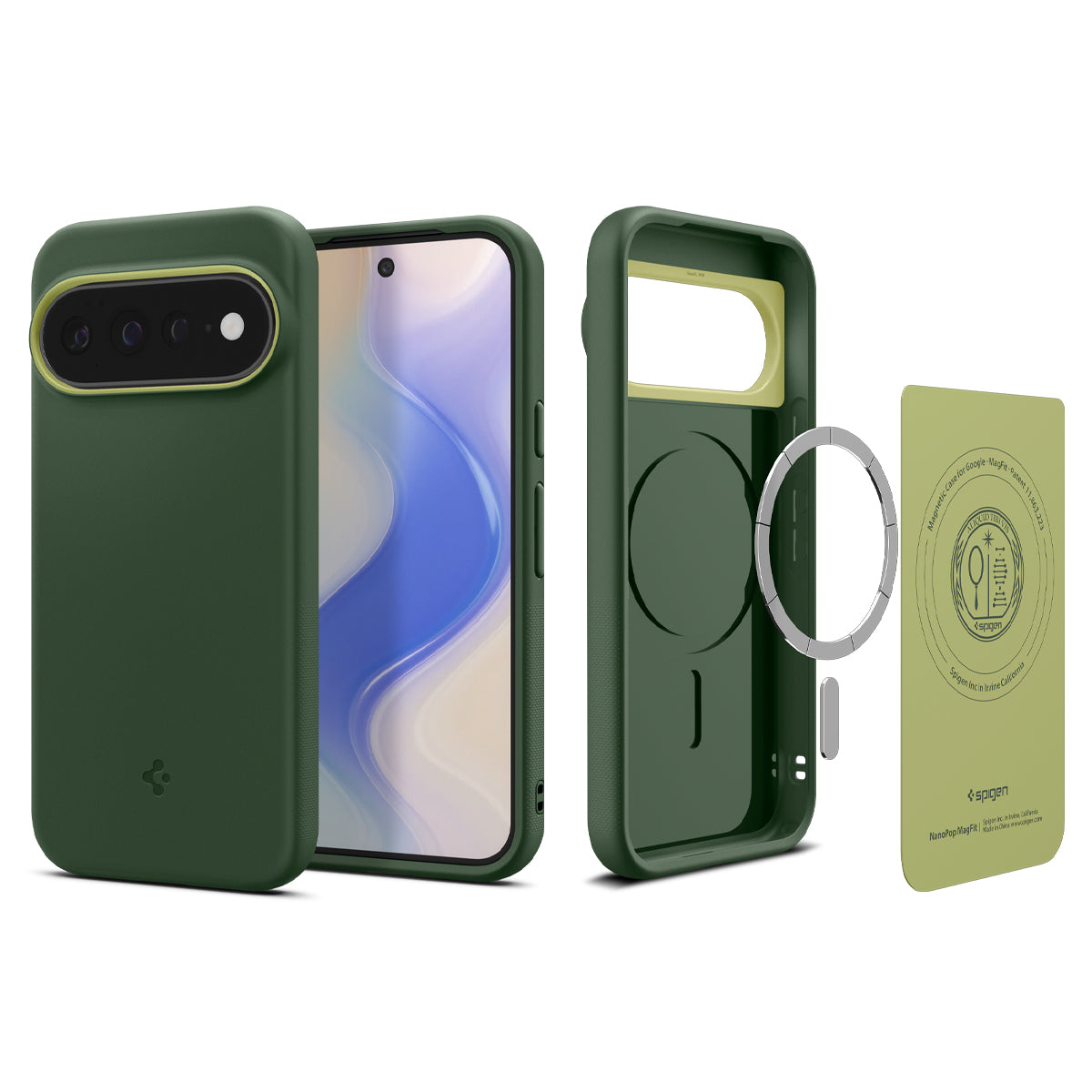 Handyhülle für Google Pixel 11 Pro XL, Spigen Nano Pop Mag mit MagSafe, Grün