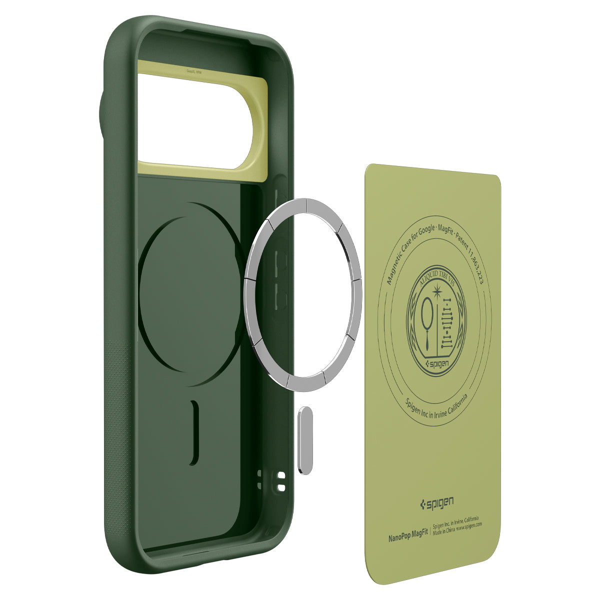 Handyhülle für Google Pixel 11 Pro XL, Spigen Nano Pop Mag mit MagSafe, Grün