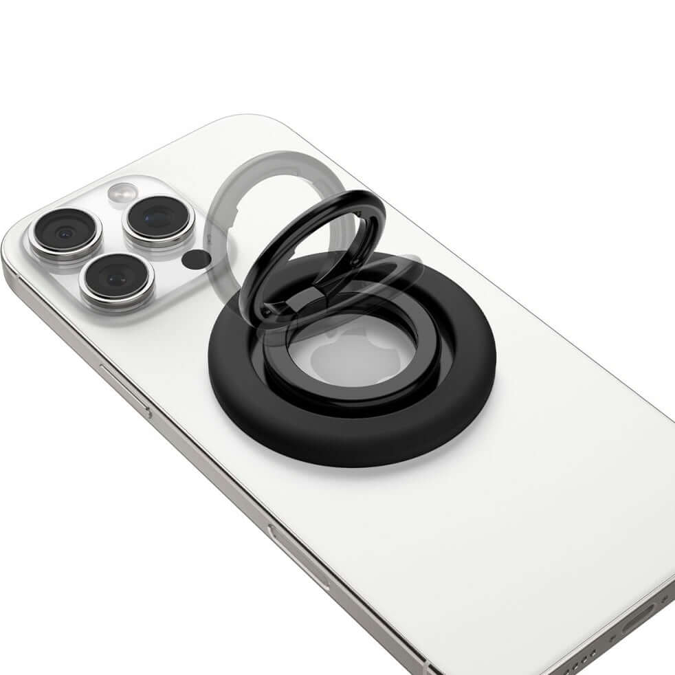 Magnetischer Fingerhalter für MagSafe, Spigen Nano Pop Phone Ring, Schwarz
