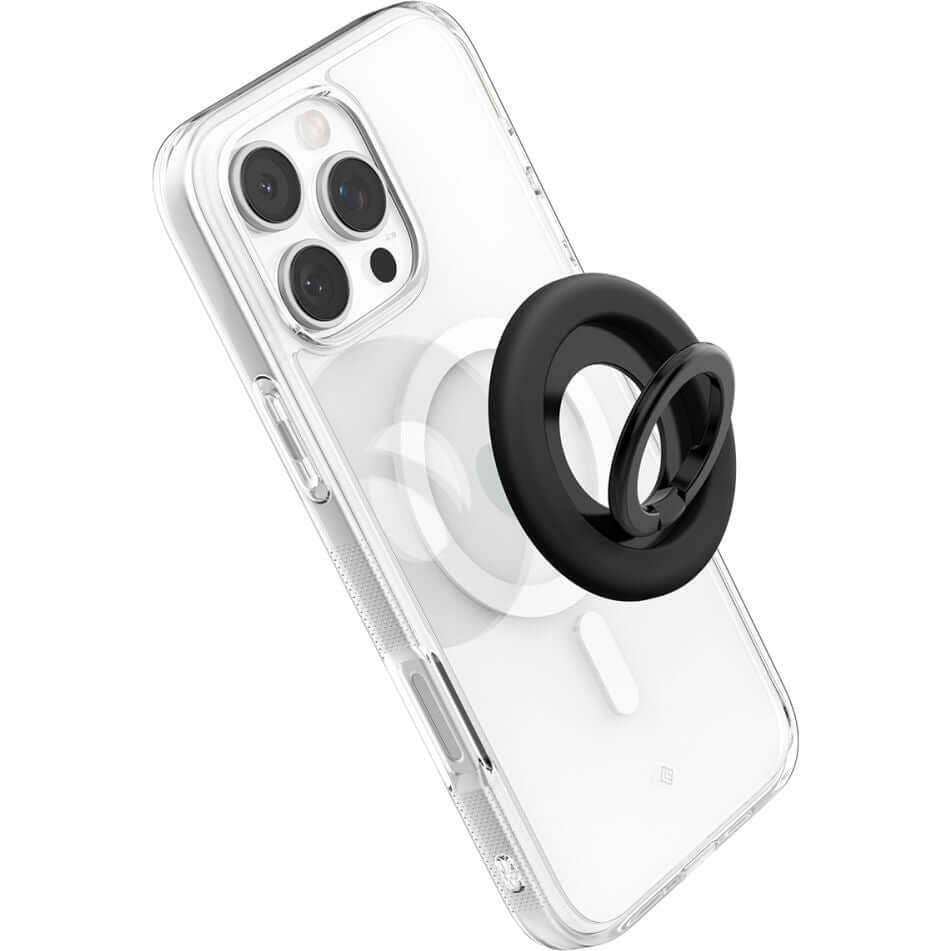 Magnetischer Fingerhalter für MagSafe, Spigen Nano Pop Phone Ring, Schwarz