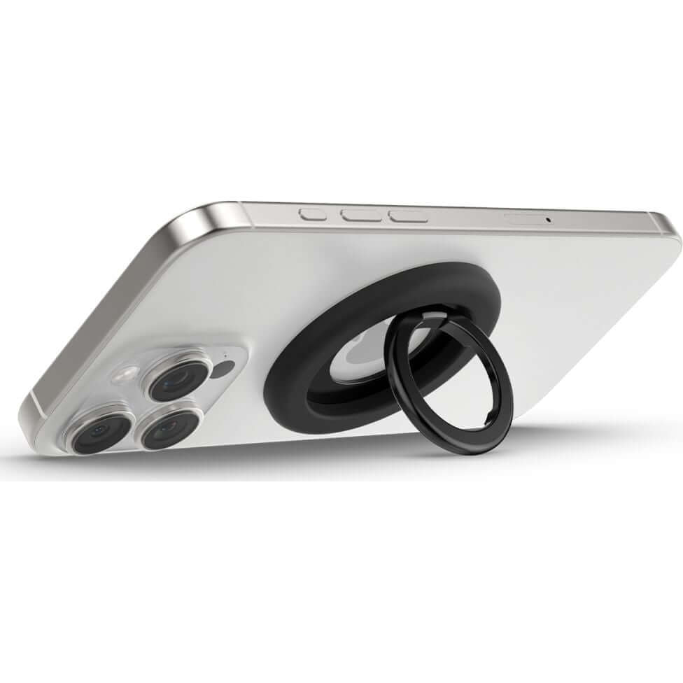 Magnetischer Fingerhalter für MagSafe, Spigen Nano Pop Phone Ring, Schwarz
