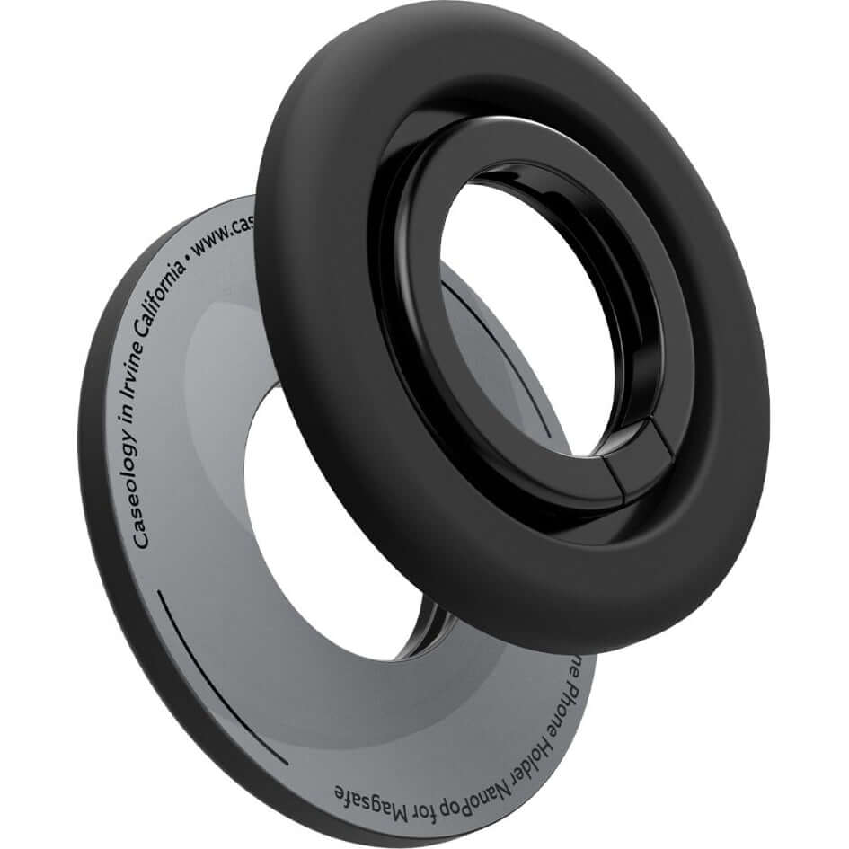 Magnetischer Fingerhalter für MagSafe, Spigen Nano Pop Phone Ring, Schwarz