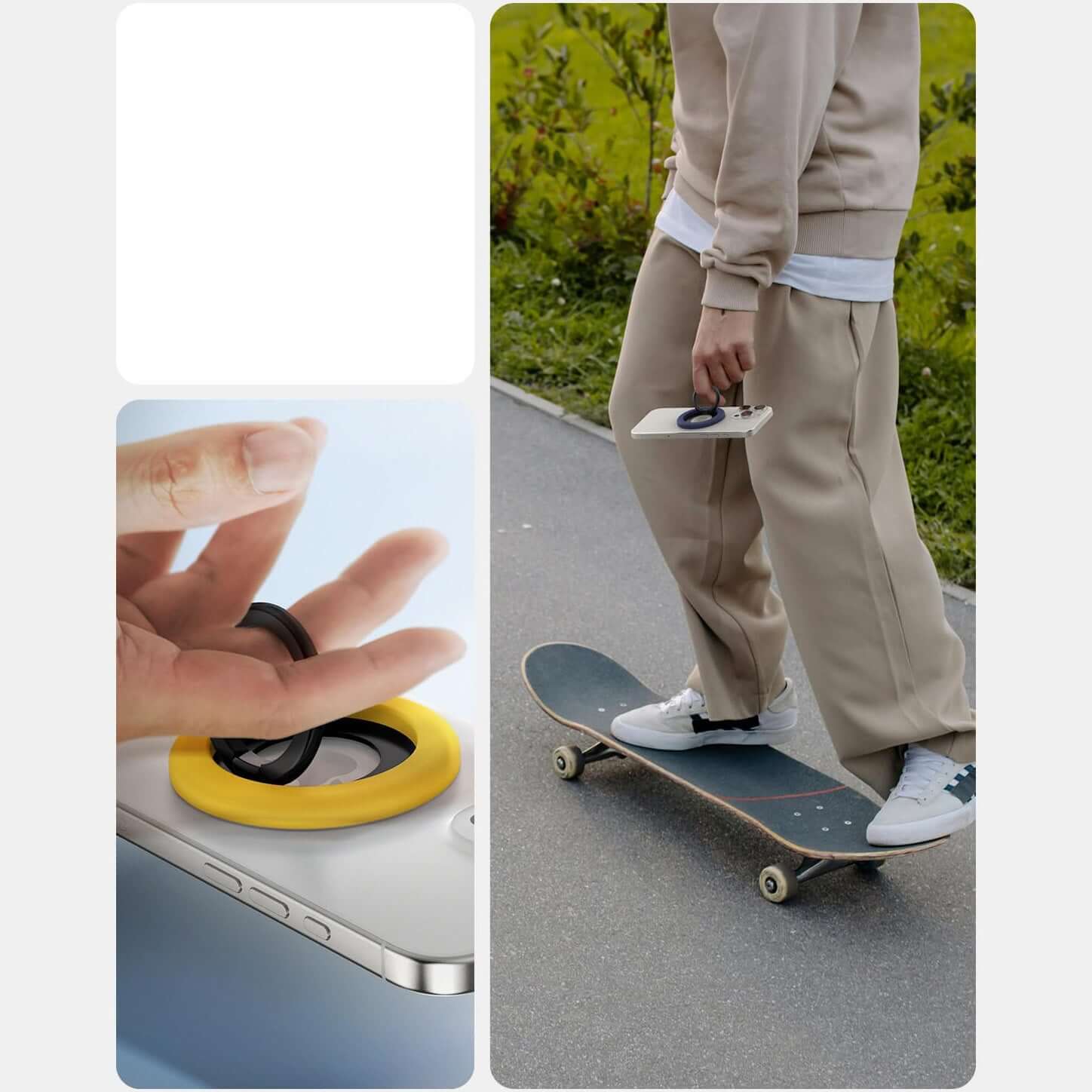 Magnetischer Fingerhalter für MagSafe, Spigen Nano Pop Phone Ring, Gelb