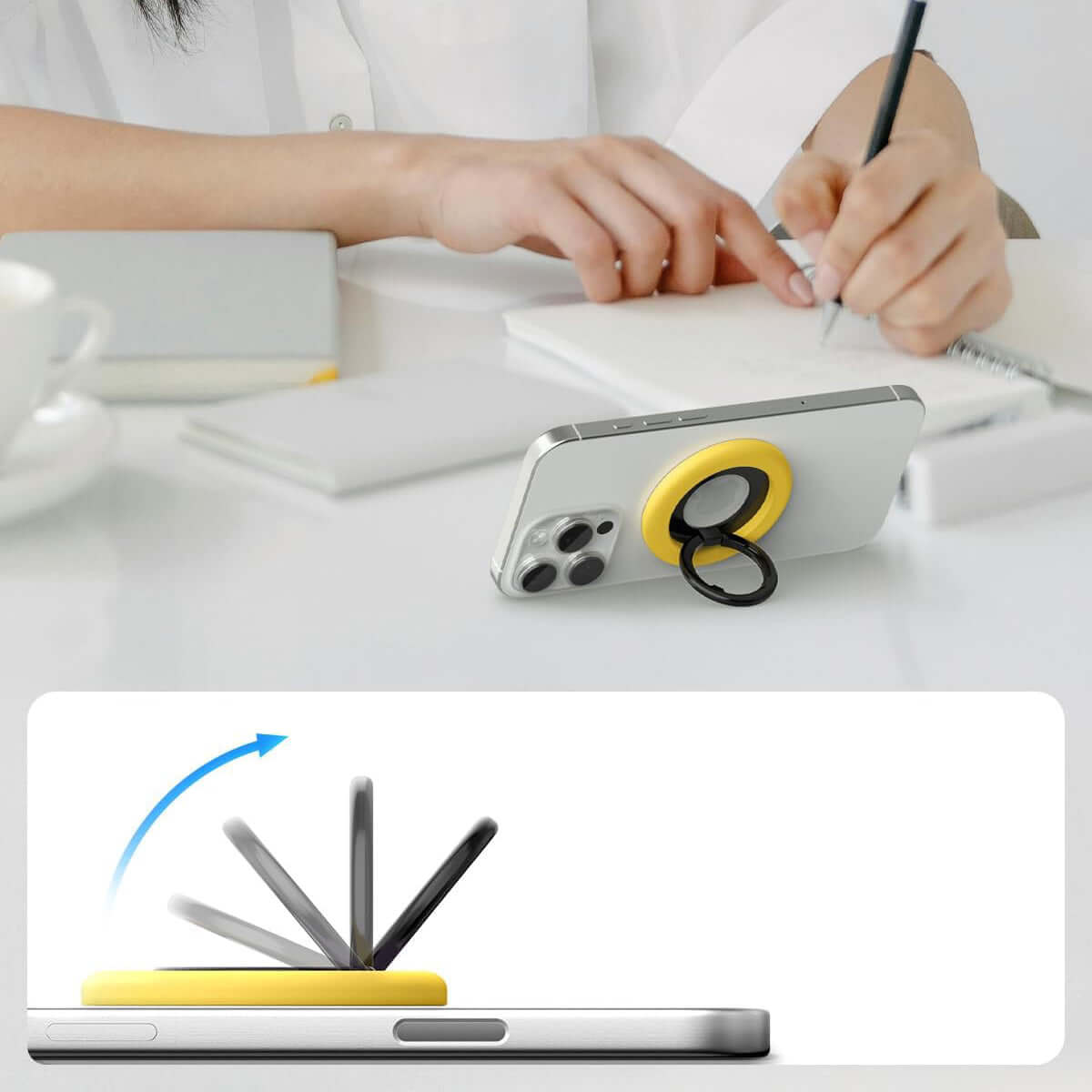 Magnetischer Fingerhalter für MagSafe, Spigen Nano Pop Phone Ring, Gelb