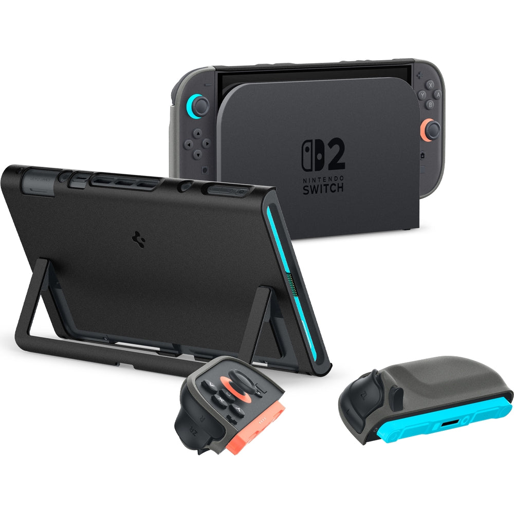 Hülle für Nintendo Switch 2, Spigen Nano Pop V2, Schwarz-Grau