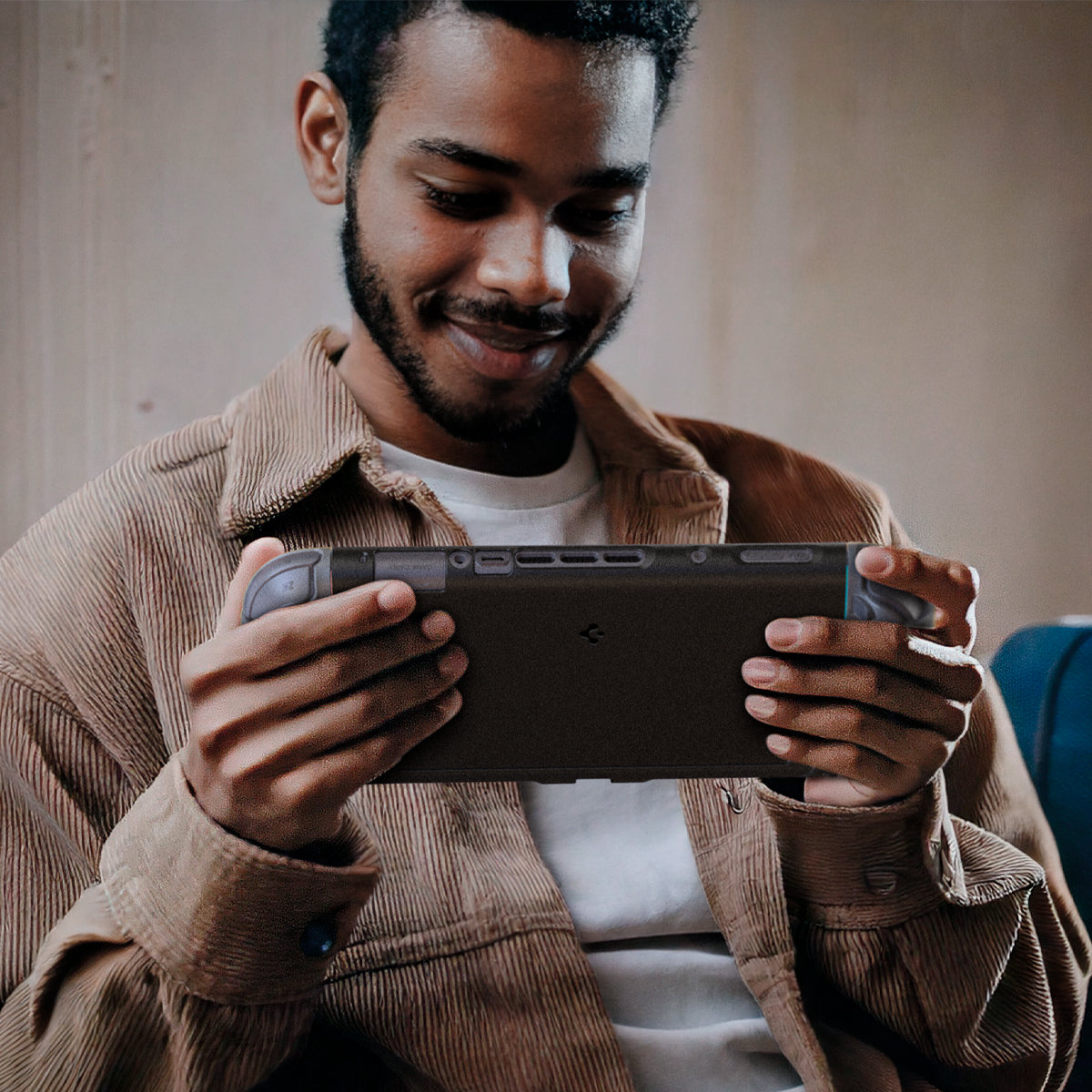 Hülle für Nintendo Switch 2, Spigen Nano Pop V2, Schwarz-Grau
