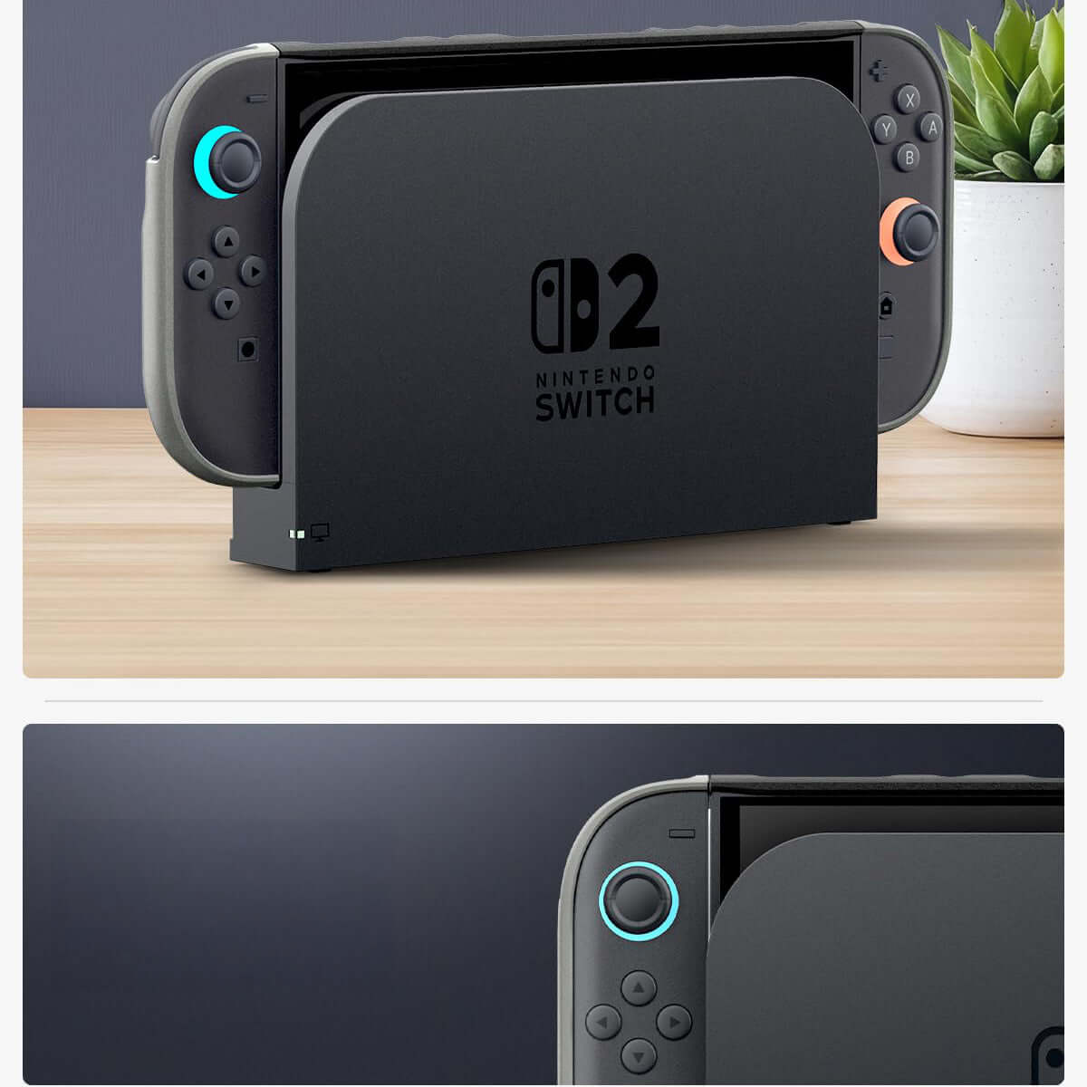 Hülle für Nintendo Switch 2, Spigen Nano Pop, Schwarz-Grau