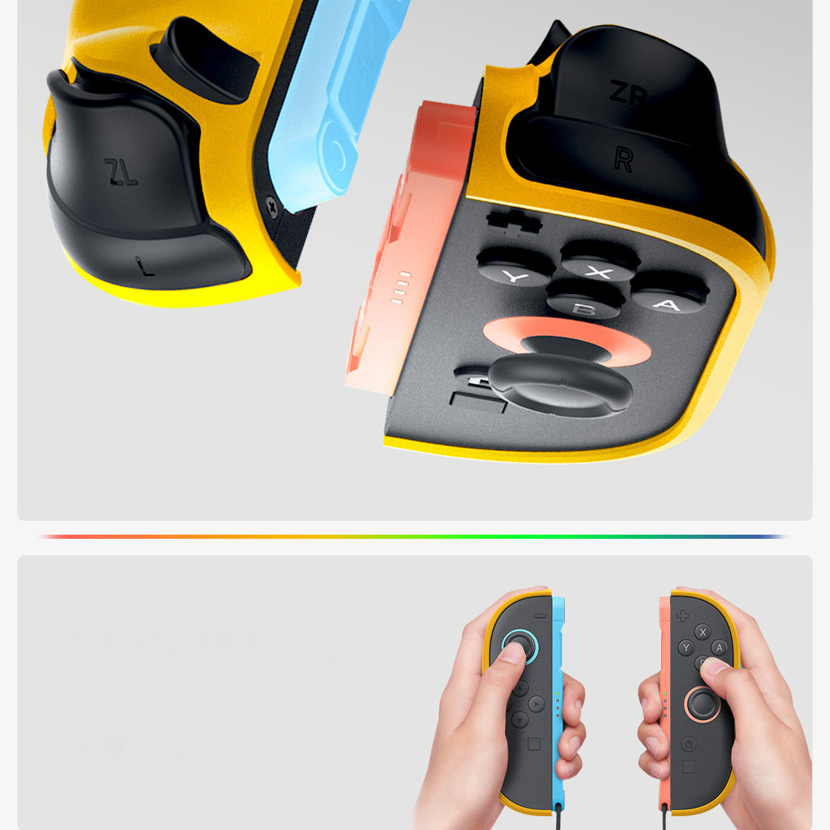 Hülle für Nintendo Switch 2, Spigen Nano Pop V2, Dunkelblau-Gelb