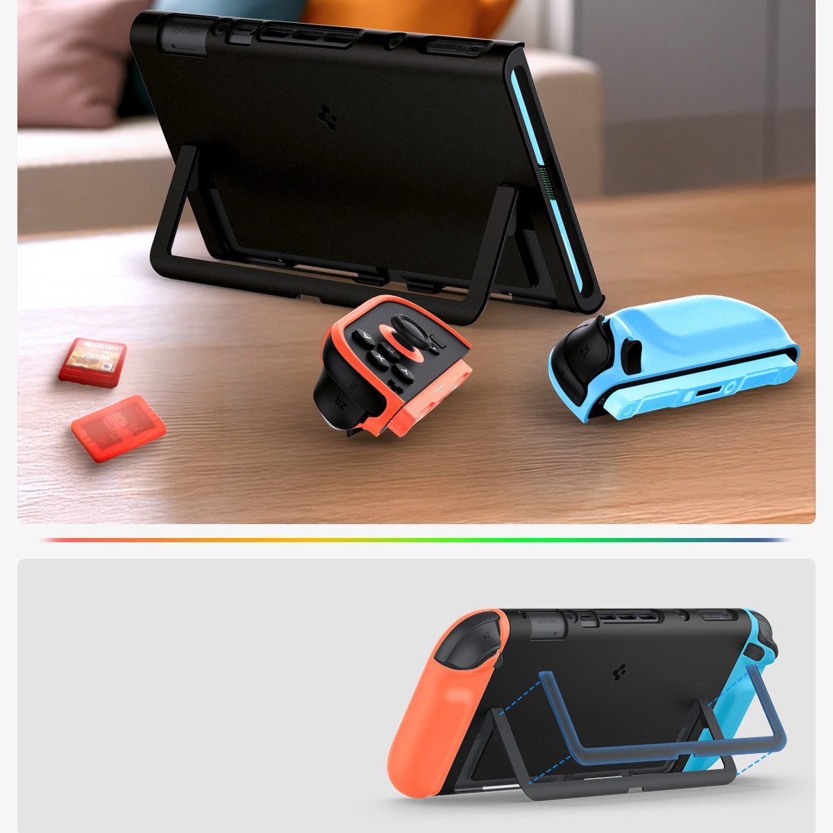 Hülle für Nintendo Switch 2, Spigen Nano Pop V2, Rot und Blau (Special Edition)