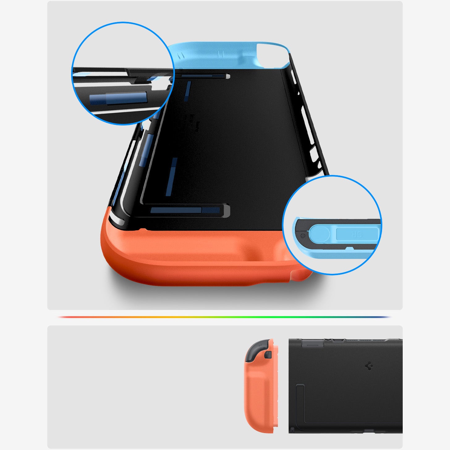 Hülle für Nintendo Switch 2, Spigen Nano Pop V2, Rot und Blau (Special Edition)