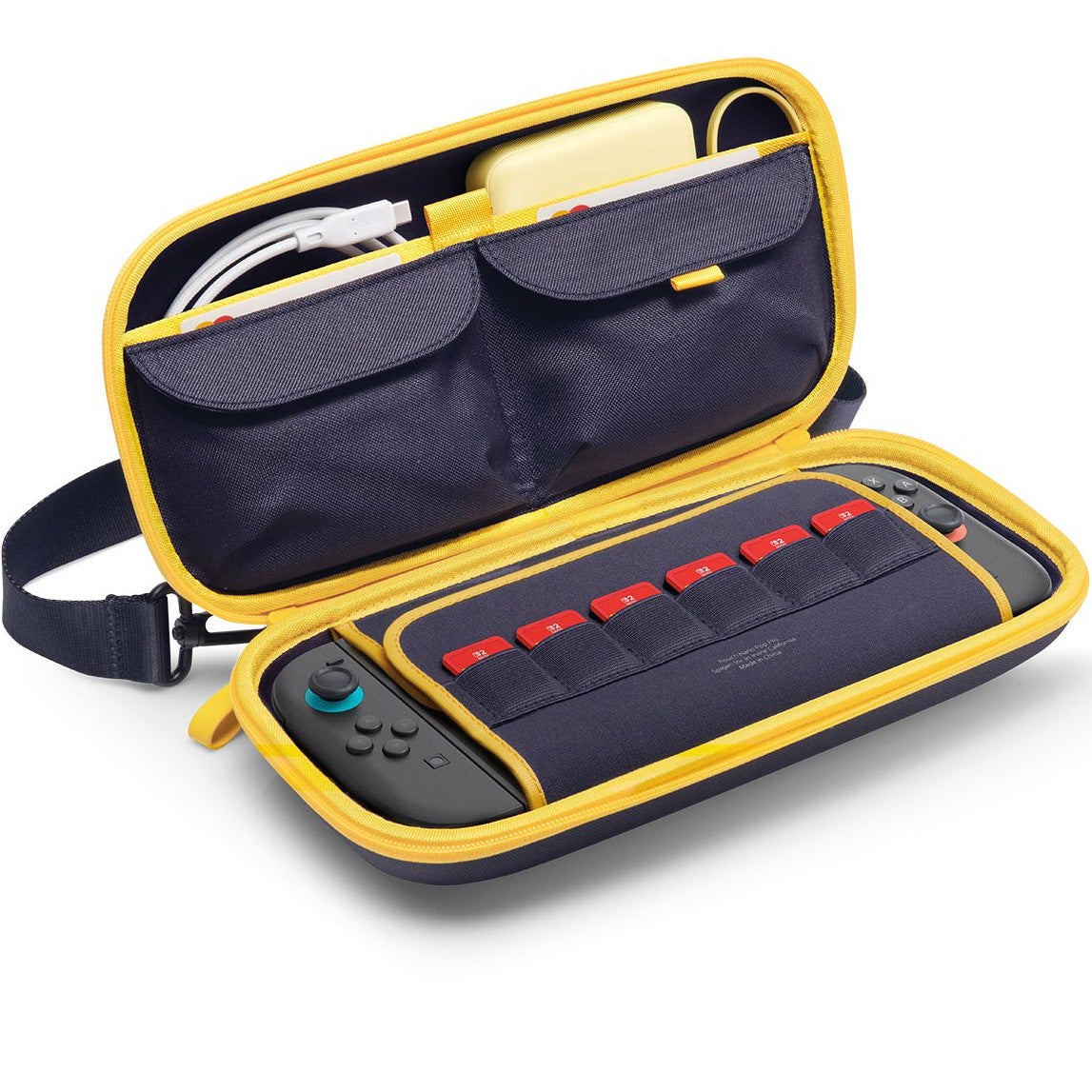 Hülle für Nintendo Switch 2, Spigen Nano Pop Pro Pouch, Dunkelblau-Gelb