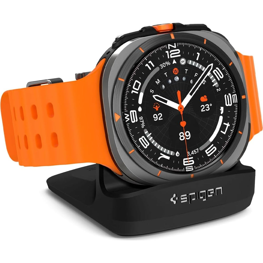 Ladegerät-Dockingstation für Galaxy Watch Ultra / 7 / FE / 6 / 5, Spigen Night Stand S353, Schwarz