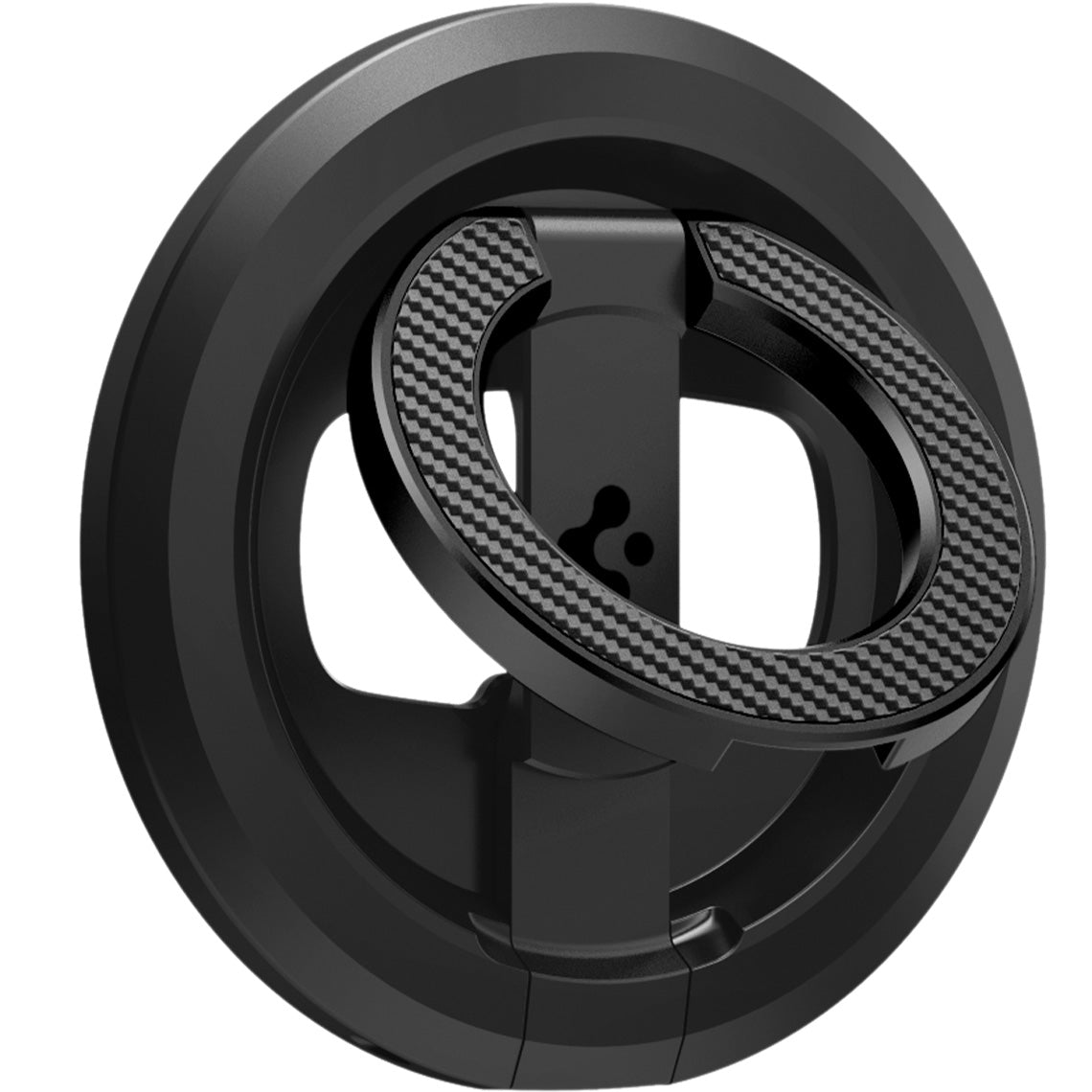 Magnetischer Fingerhalter Stand für MagSafe, Spigen O-Mag Phone Holder MagFit OM102, Schwarz