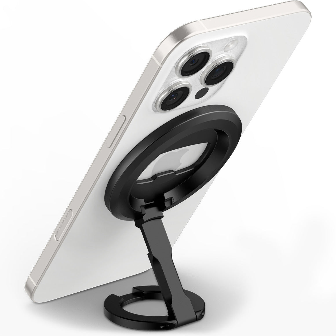 Magnetischer Fingerhalter Stand für MagSafe, Spigen O-Mag Phone Holder MagFit OM102, Schwarz