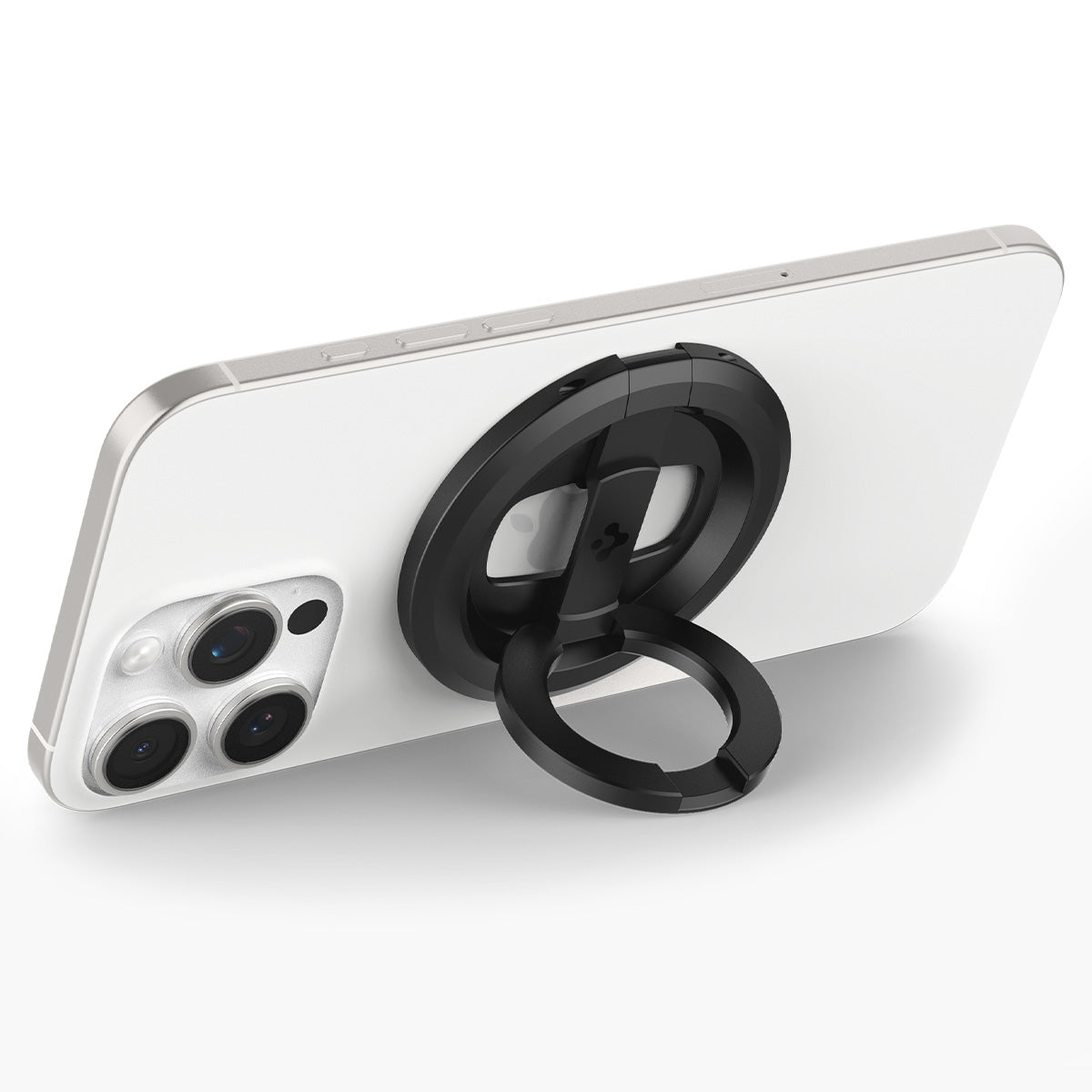 Magnetischer Fingerhalter Stand für MagSafe, Spigen O-Mag Phone Holder MagFit OM102, Schwarz