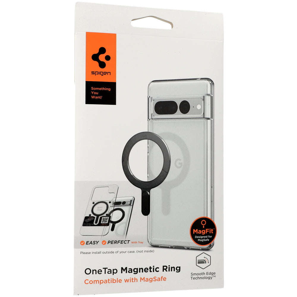 Ring Spigen OneTap MagSafe Magnetic Plate für Hüllen ohne Magsafe, Schwarz