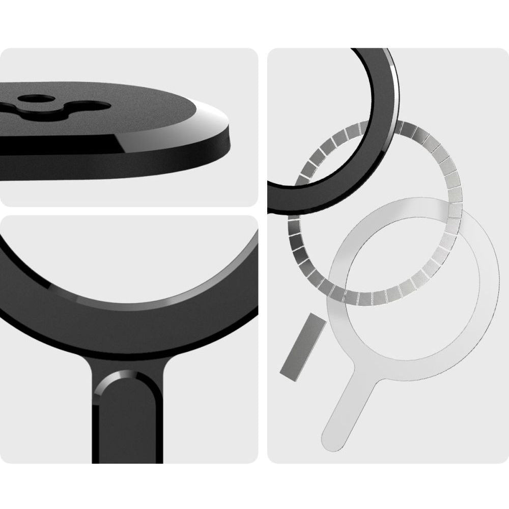 Ring Spigen OneTap MagSafe Magnetic Plate für Hüllen ohne Magsafe, Schwarz