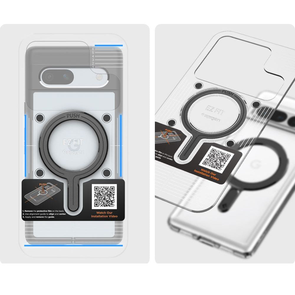 Ring Spigen OneTap MagSafe Magnetic Plate für Hüllen ohne Magsafe, Schwarz