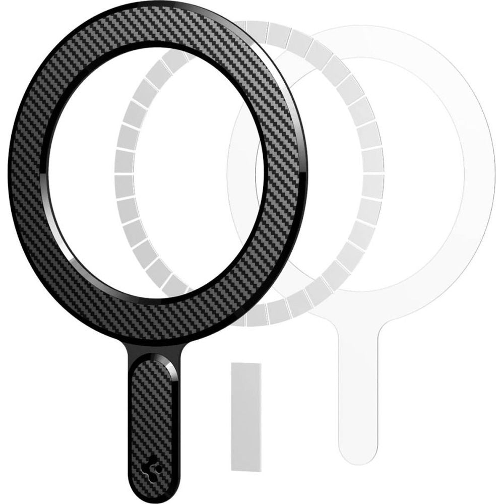 Ring Spigen OneTap MagSafe Magnetic Plate für Hüllen ohne Magsafe, Karbon