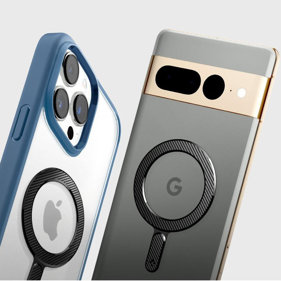 Ring Spigen OneTap MagSafe Magnetic Plate für Hüllen ohne Magsafe, Karbon