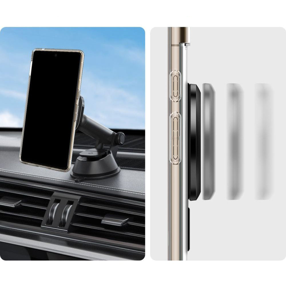 Ring Spigen OneTap MagSafe Magnetic Plate für Hüllen ohne Magsafe, Karbon