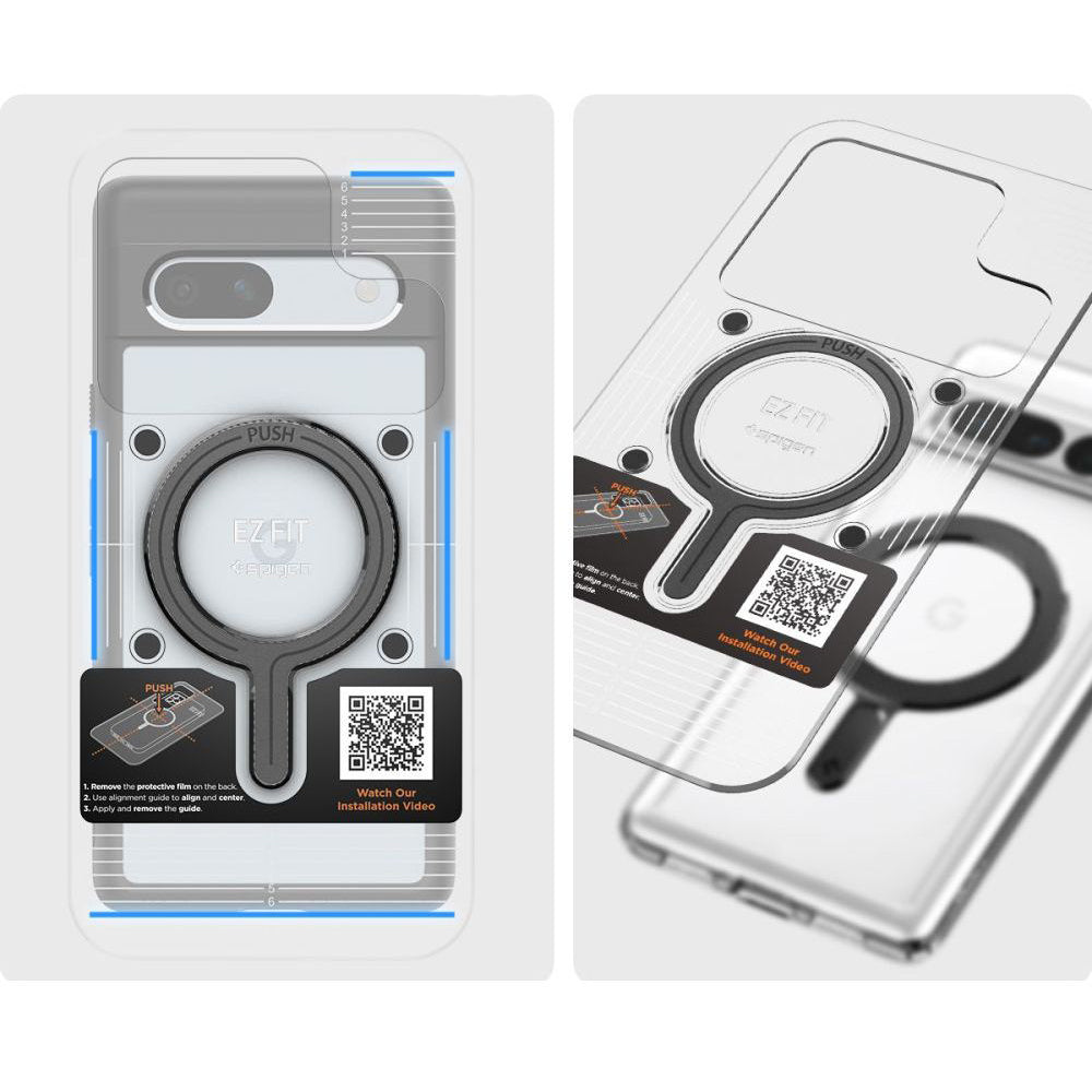 Ring Spigen OneTap MagSafe Magnetic Plate für Hüllen ohne Magsafe, Karbon