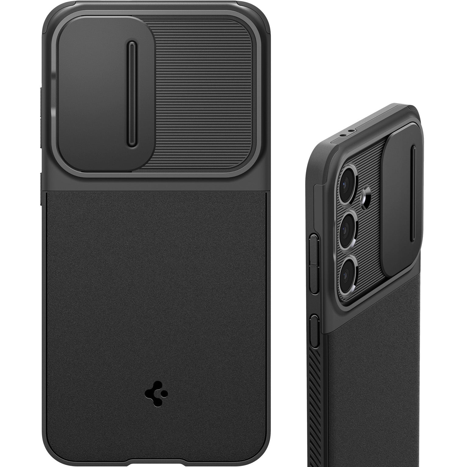 Handyhülle für Galaxy S24 FE, Spigen Optik Armor, Schwarz