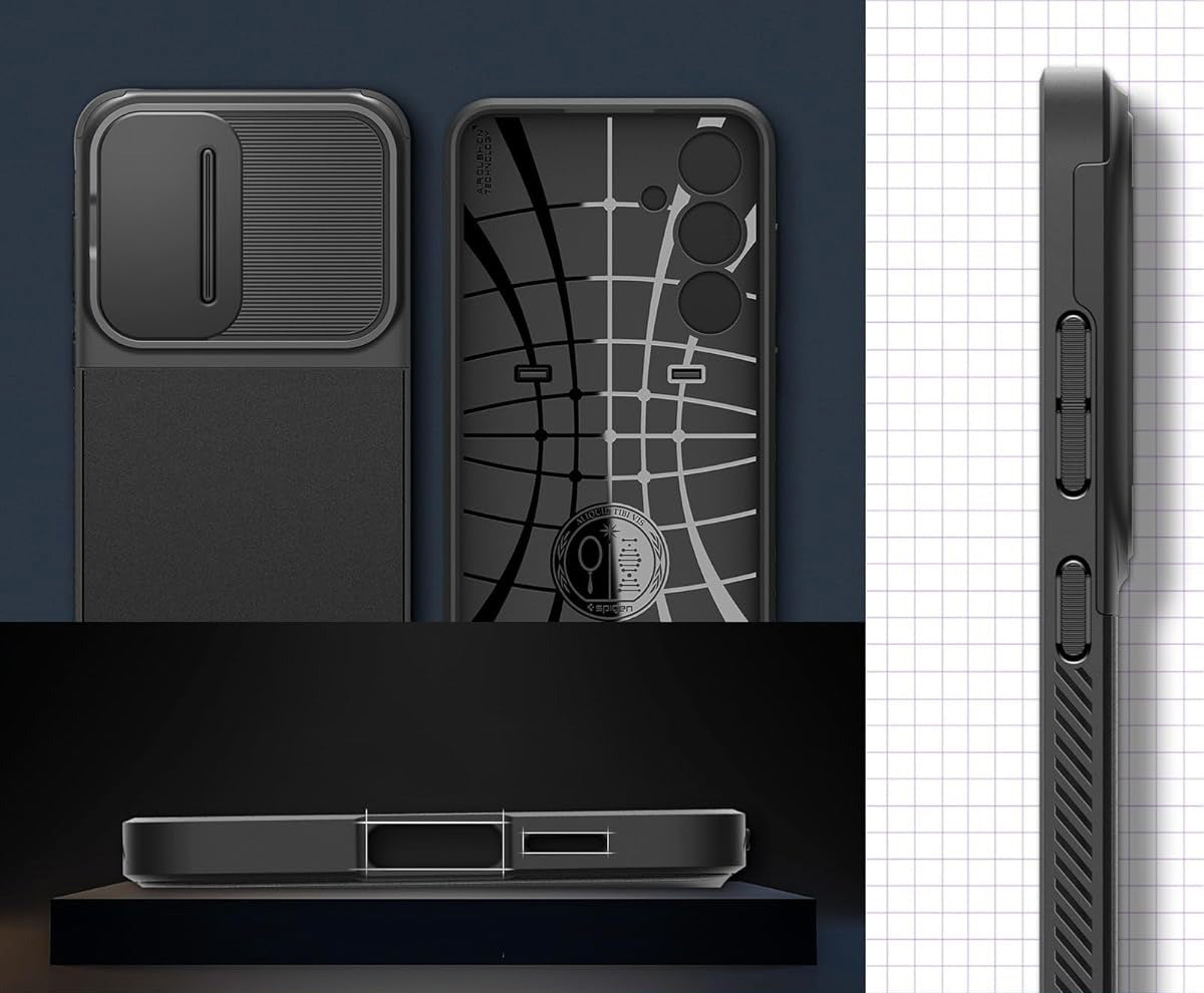 Handyhülle für Galaxy S24 FE, Spigen Optik Armor, Schwarz