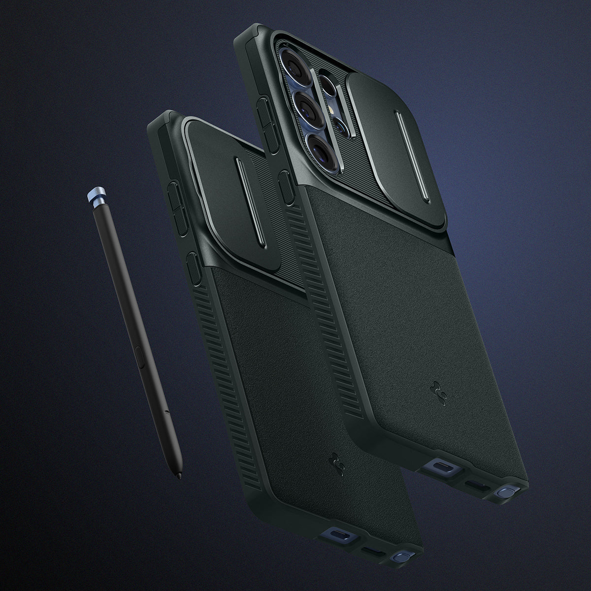 Handyhülle für Galaxy S25 Ultra, Spigen Optik Armor, Grün