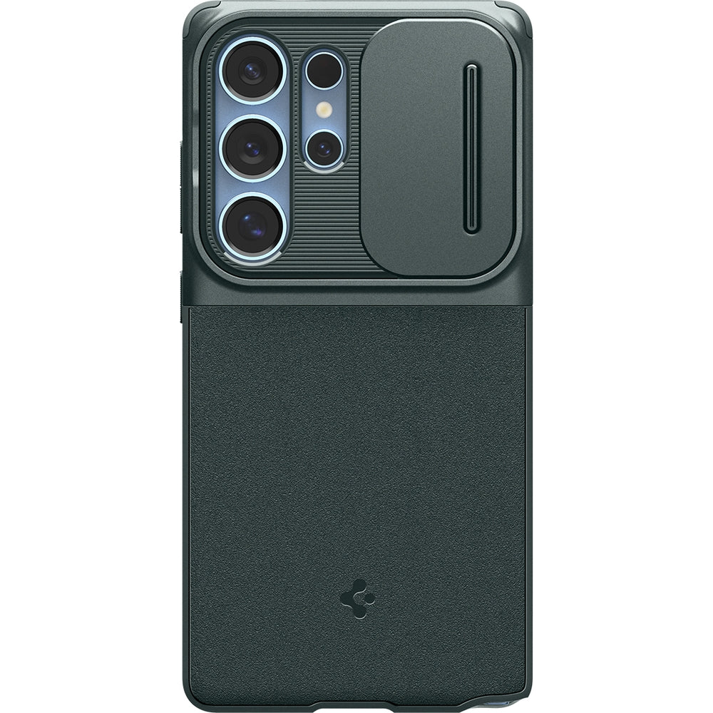 Handyhülle für Galaxy S25 Ultra, Spigen Optik Armor, Grün