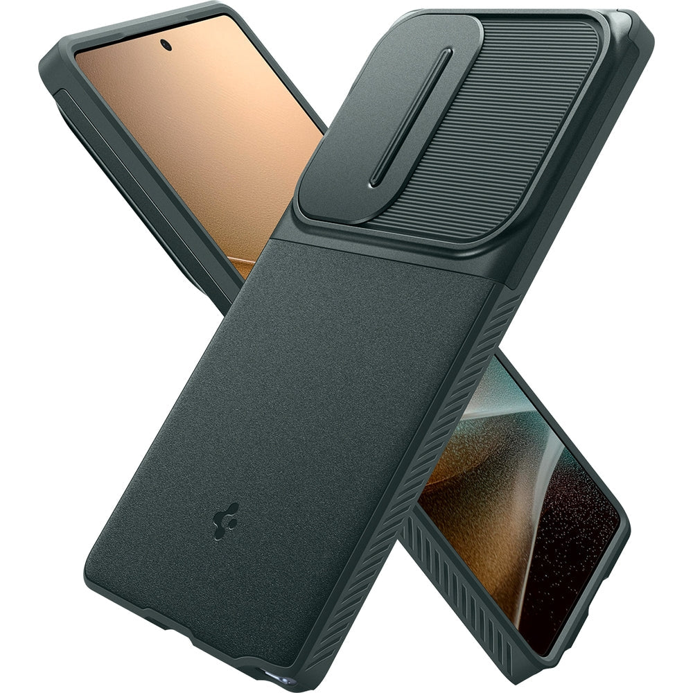 Handyhülle für Galaxy S25 Ultra, Spigen Optik Armor, Grün
