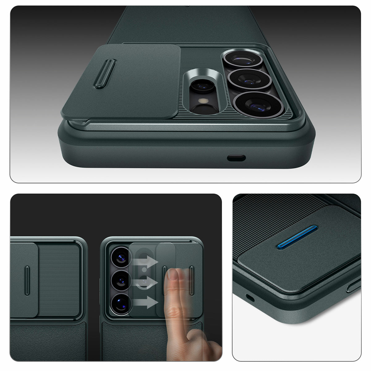 Handyhülle für Galaxy S26 Ultra, Spigen Optik Armor, Grün
