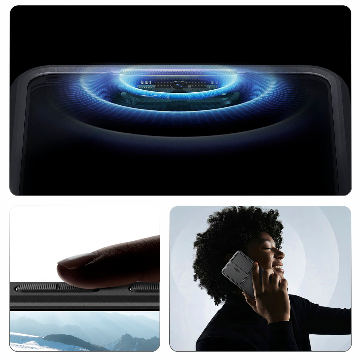 Handyhülle für Galaxy S26 Ultra, Spigen Optik Armor, Schwarz