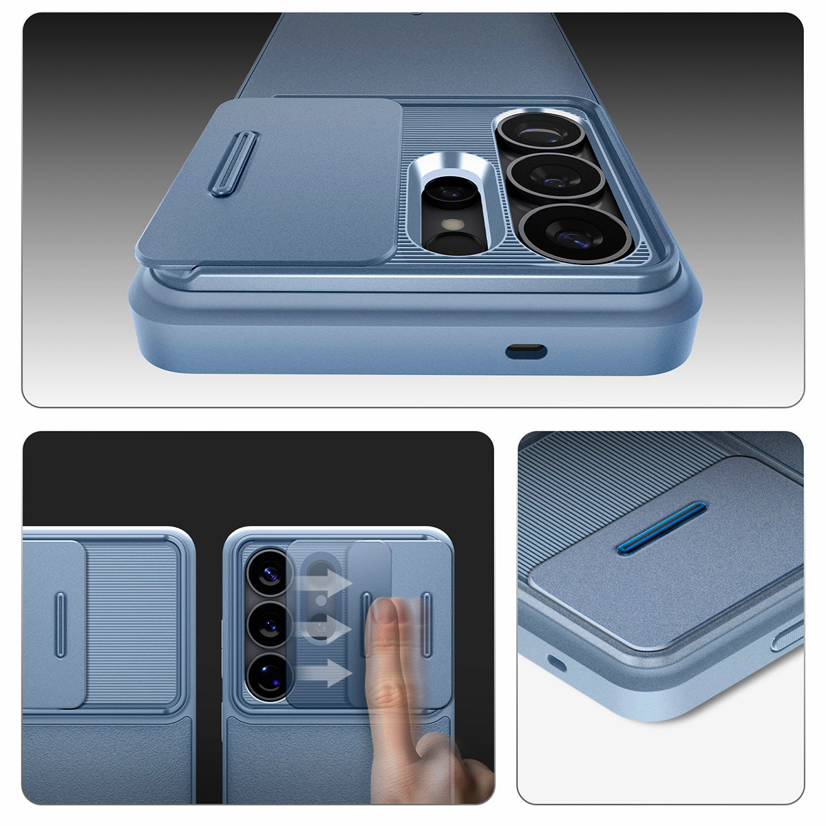 Handyhülle für Galaxy S26 Ultra, Spigen Optik Armor, Blau