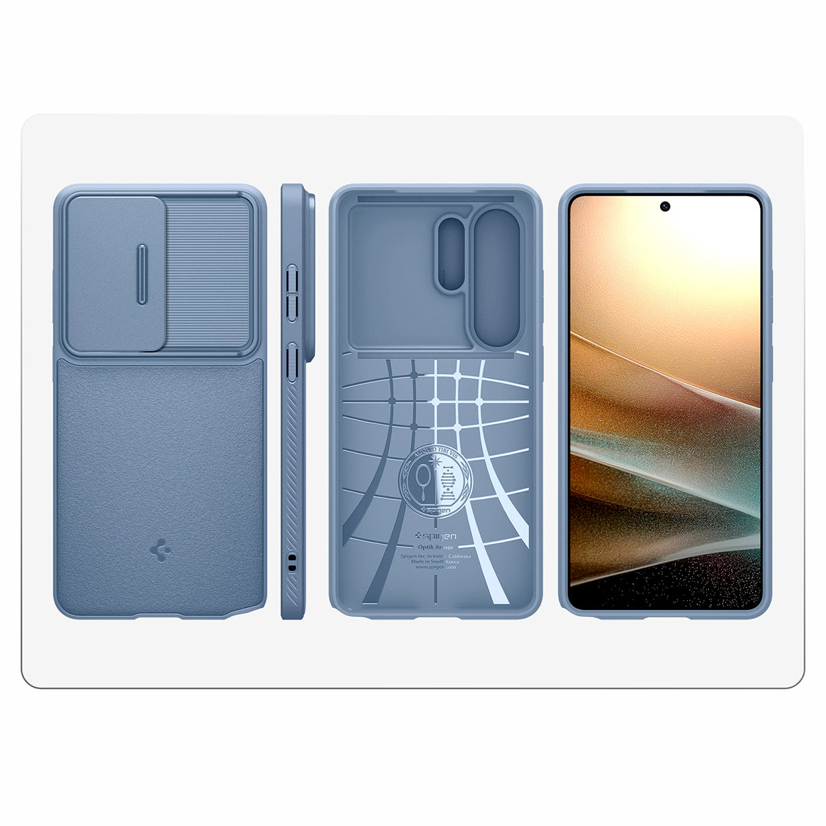 Handyhülle für Galaxy S26 Ultra, Spigen Optik Armor, Blau