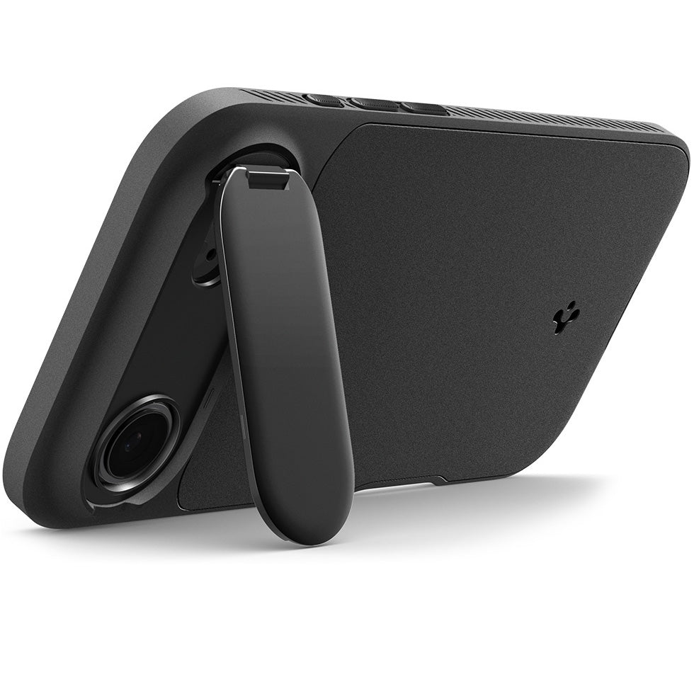 Handyhülle für iPhone Air, Spigen Optik Armor Mag mit MagSafe, Schwarz