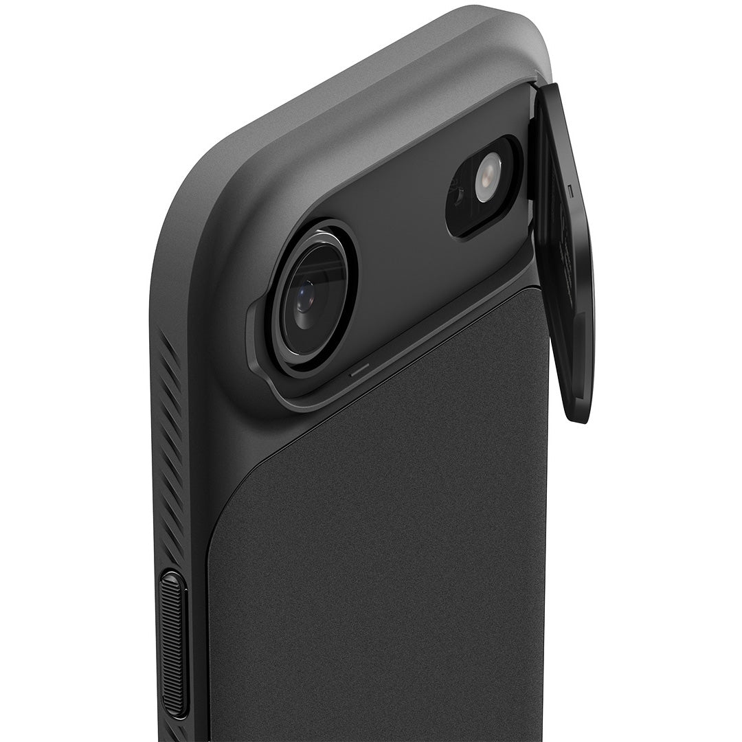 Handyhülle für iPhone Air, Spigen Optik Armor Mag mit MagSafe, Schwarz