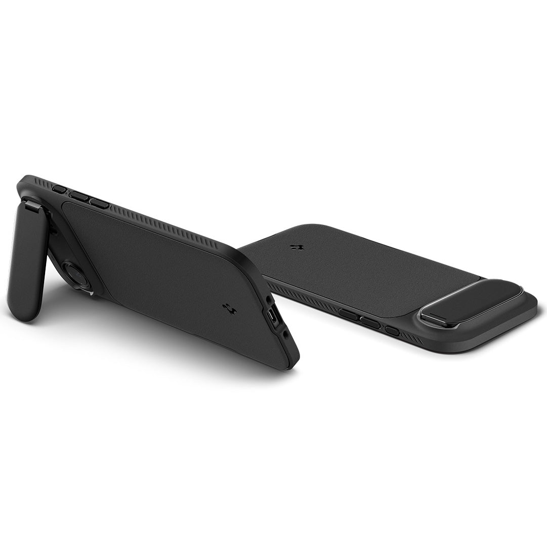 Handyhülle für iPhone Air, Spigen Optik Armor Mag mit MagSafe, Schwarz