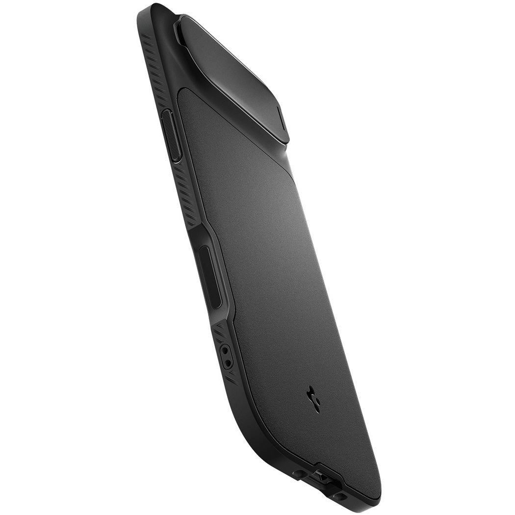 Handyhülle für iPhone Air, Spigen Optik Armor Mag mit MagSafe, Schwarz