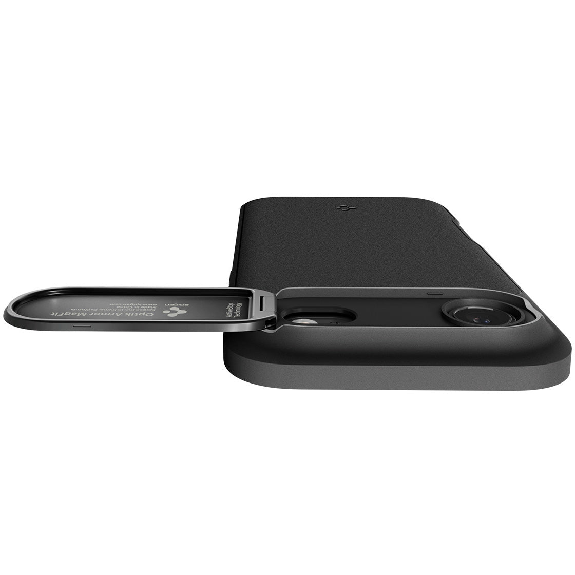 Handyhülle für iPhone Air, Spigen Optik Armor Mag mit MagSafe, Schwarz