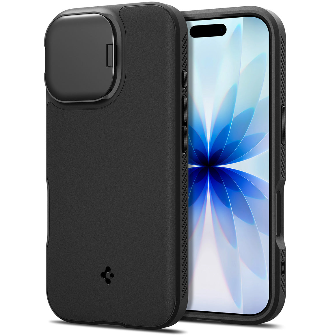 Handyhülle für iPhone 17, Spigen Optik Armor Mag mit MagSafe, Schwarz